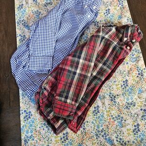 Plaid and Gingham Button-Up Shirts